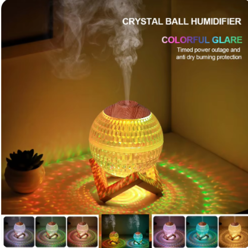 Humidificador lampara esfera disco rgb